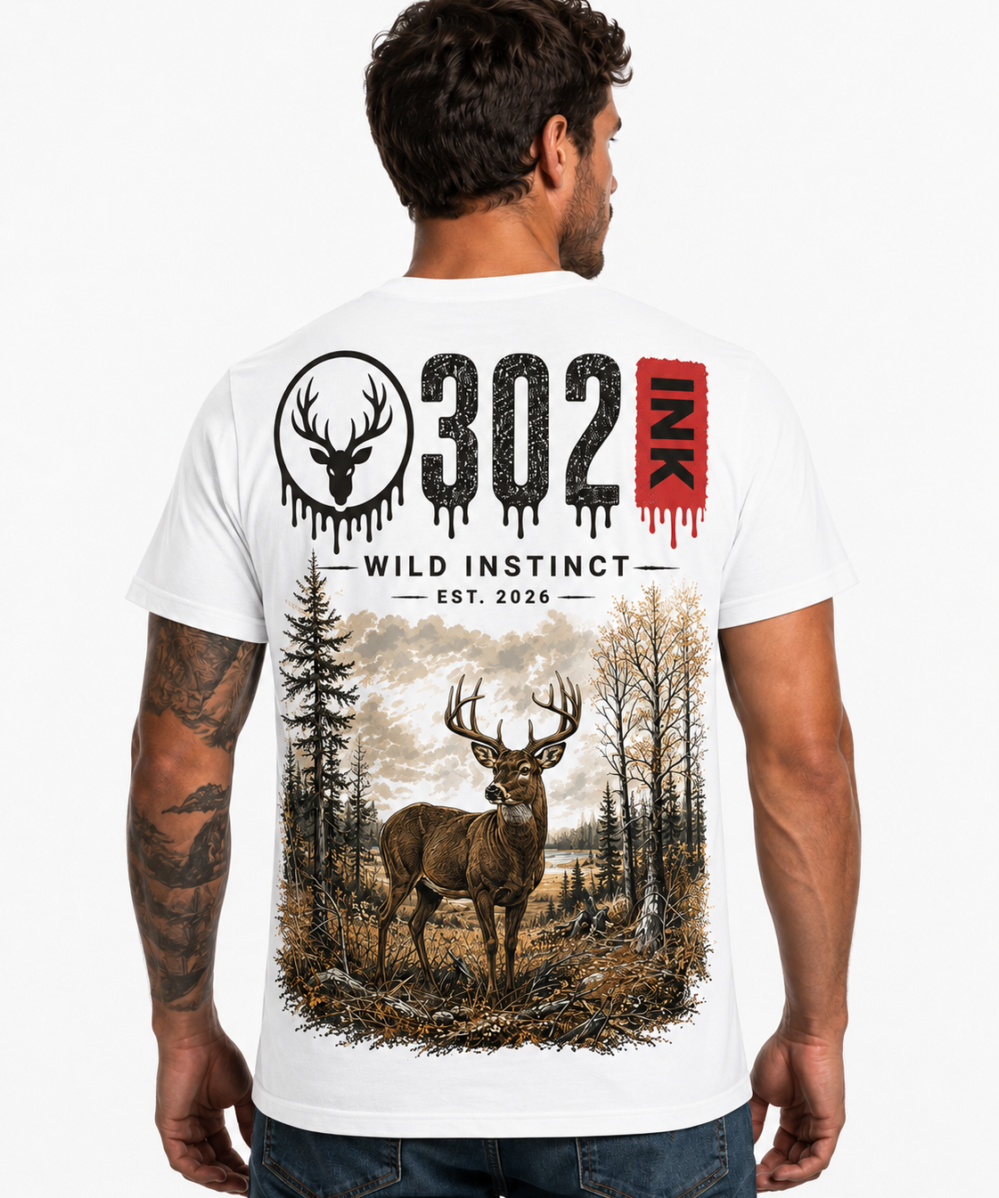 302 Ink Wild Instinct Whitetail Tee