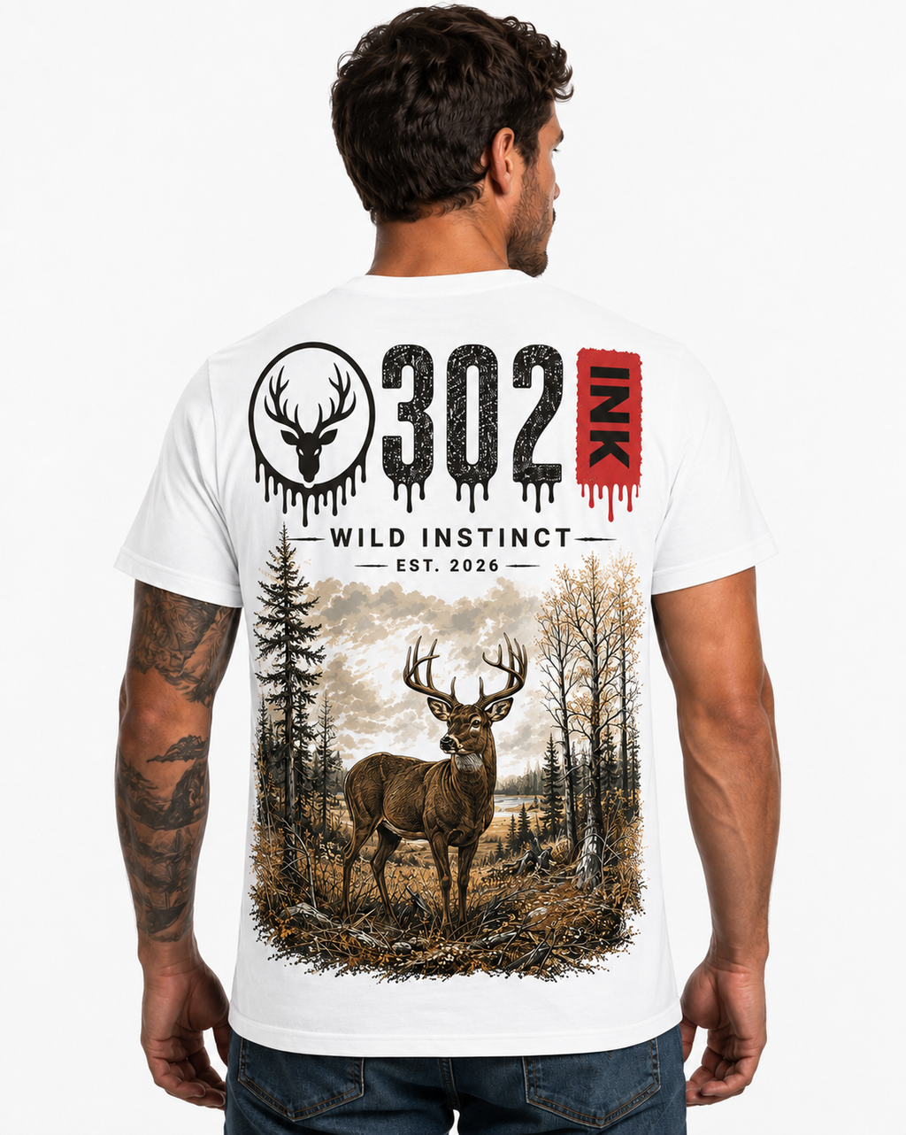 302 Ink Wild Instinct Whitetail Tee