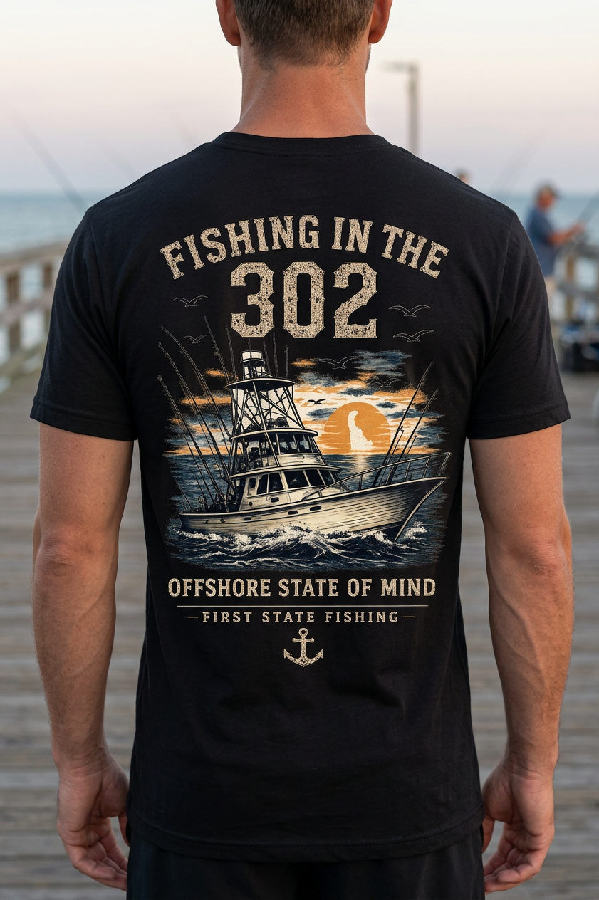 Fishing in the 302 – Offshore State of Mind T-Shirt