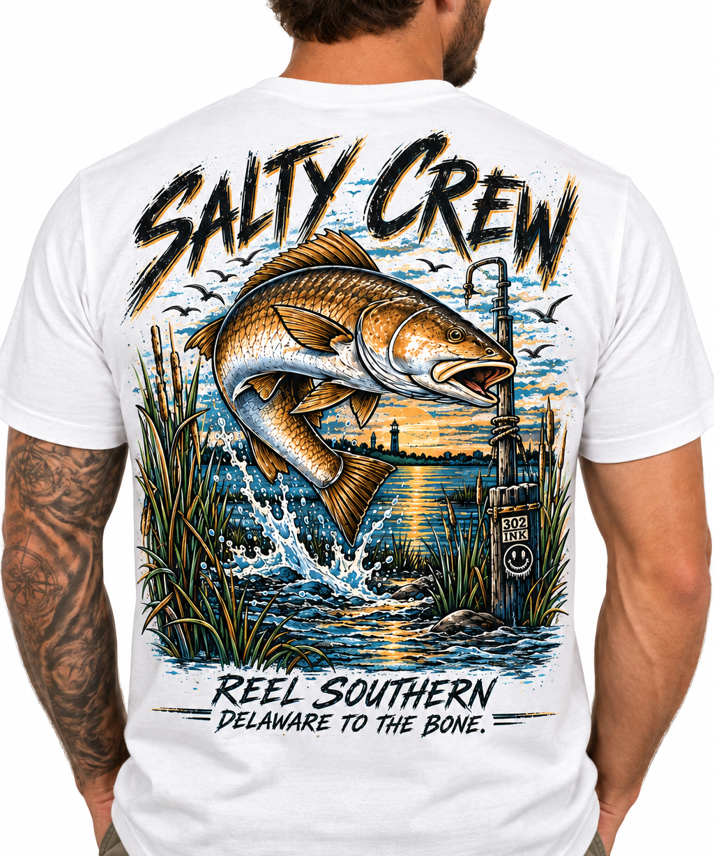 Salty Crew – Reel Southern Delaware Tee - Short & Long Sleeve