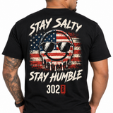 Stay Salty, Stay Humble – 302 American Flag Tee