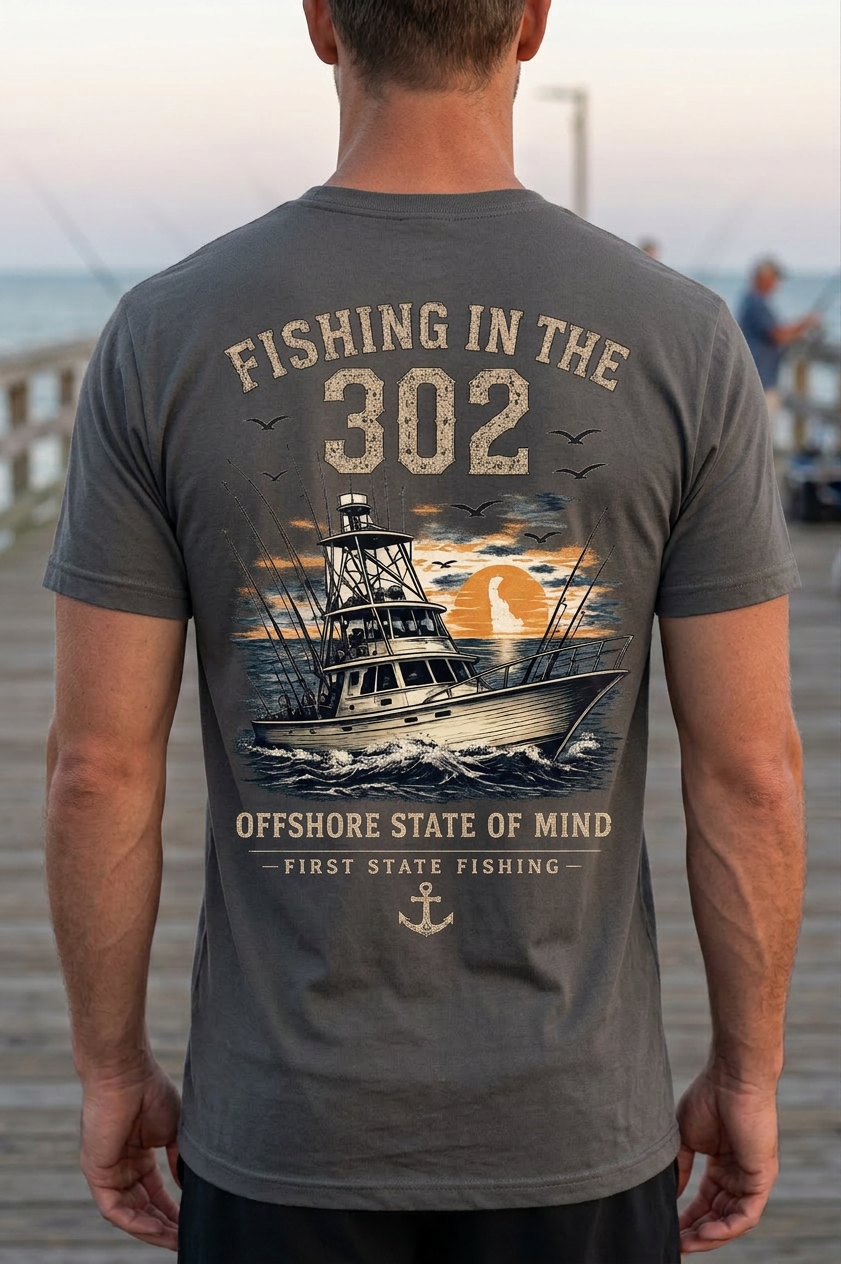 Fishing in the 302 – Offshore State of Mind T-Shirt