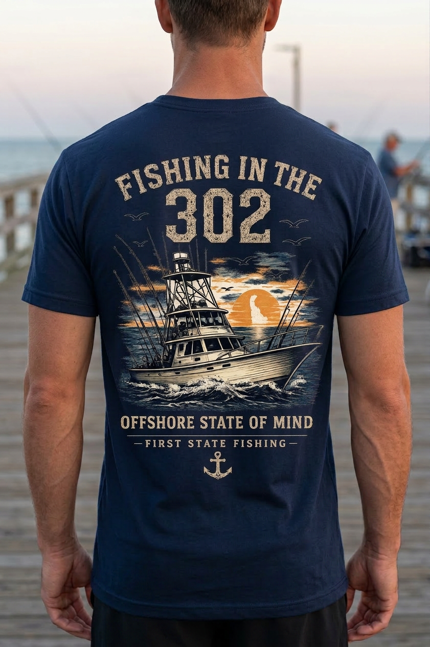 Fishing in the 302 – Offshore State of Mind T-Shirt