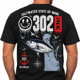 Saltwater State of Mind 302 Delaware Fishing Tee
