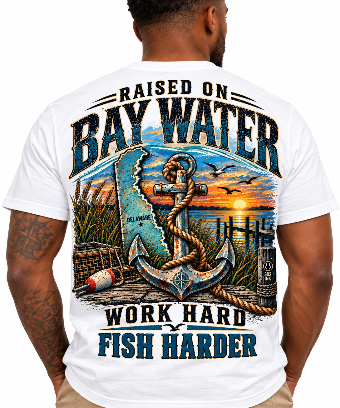 Raised on Bay Water – Delaware Coastal Tee - Short & Long Sleeve