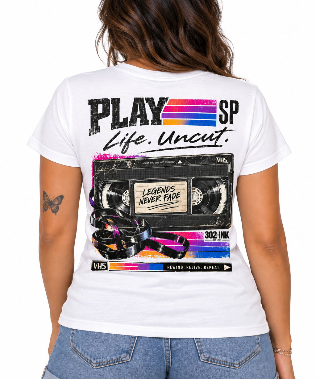 Life Uncut – Retro VHS Graphic Tee - Short & Long Sleeve