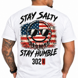 Stay Salty, Stay Humble – 302 American Flag Tee