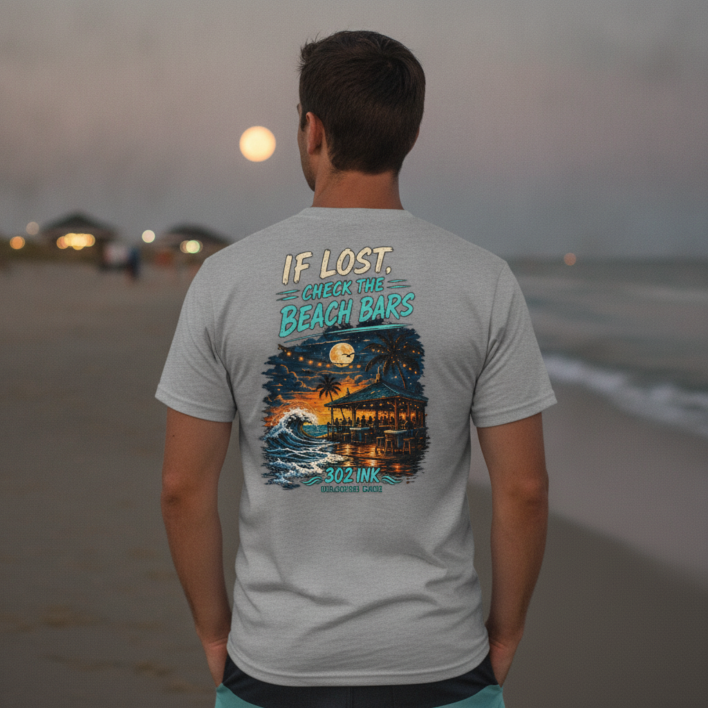 Men's If Lost, Check the Beach Bars T-Shirt