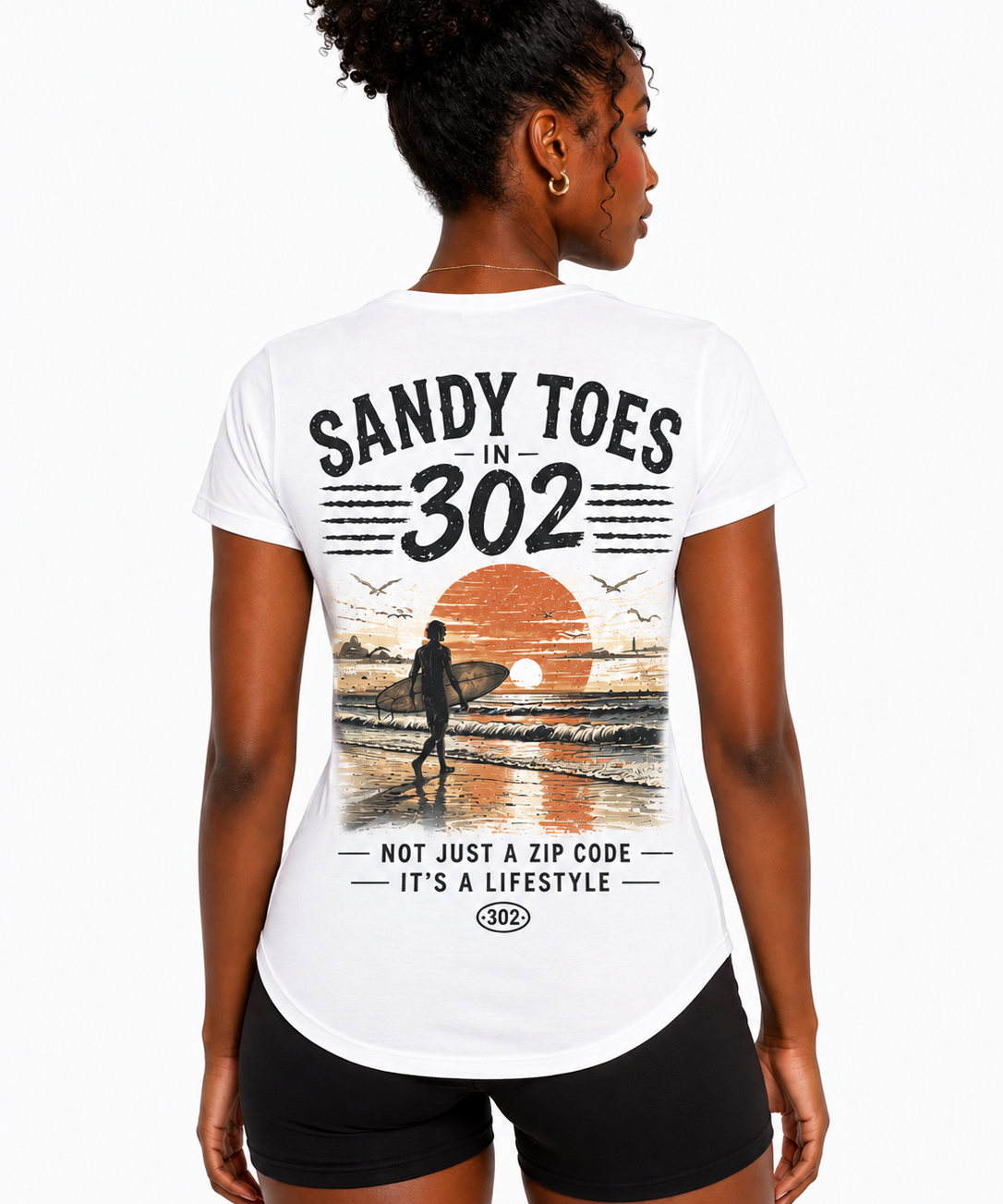 Sandy Toes in the 302 Tee