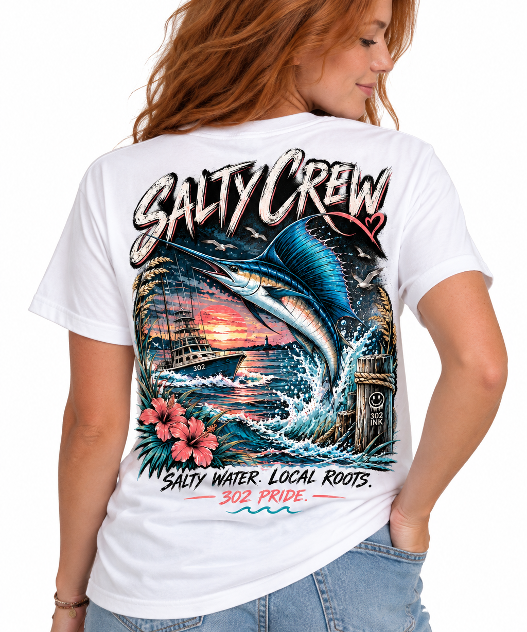 Salty Crew – 302 Pride Coastal Fishing Tee - Short & Long Sleeve