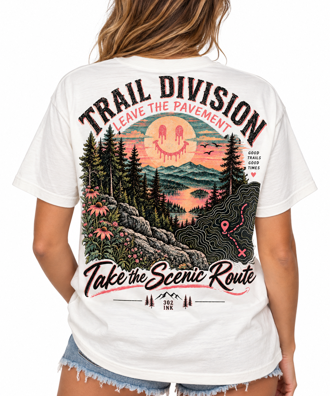 Trail Division – Take the Scenic Route Tee - Short & Long Sleeve