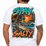 Stay Salty Skeleton Surfer Tee - Short & Long Sleeve