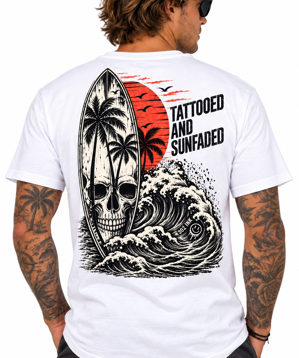 Tattooed & Sunfaded – Vintage Surf Tee - Short & Long Sleeve