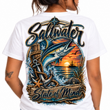 Saltwater State of Mind – Coastal Fishing Tee - Short & Long Sleeve