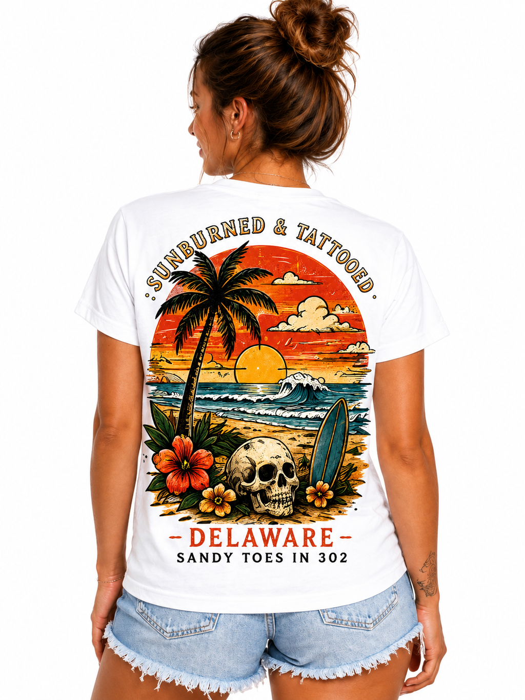 Sunburned & Tattooed | Delaware Sandy Toes Tee
