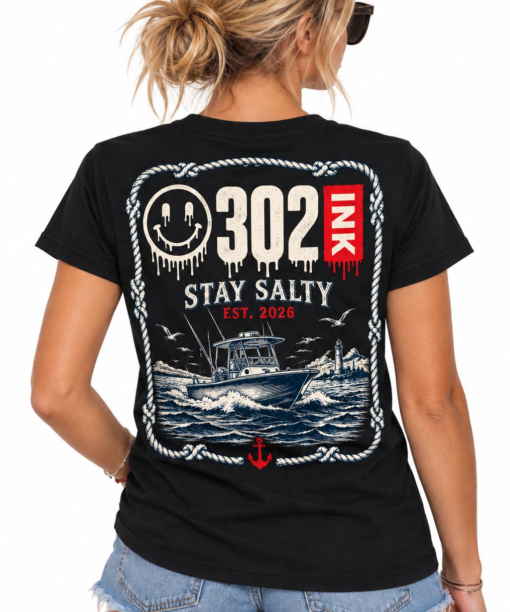 Stay Salty 302 Coastal Boat Tee
