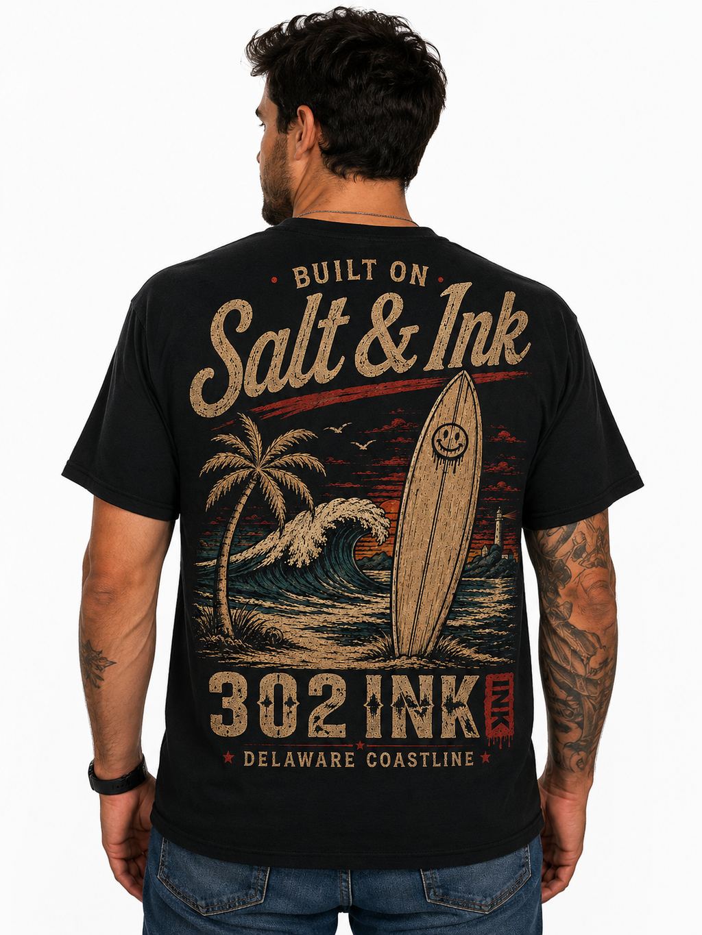 Built on Salt & Ink – Delaware Coastline Tee