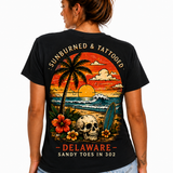 Sunburned & Tattooed | Delaware Sandy Toes Tee