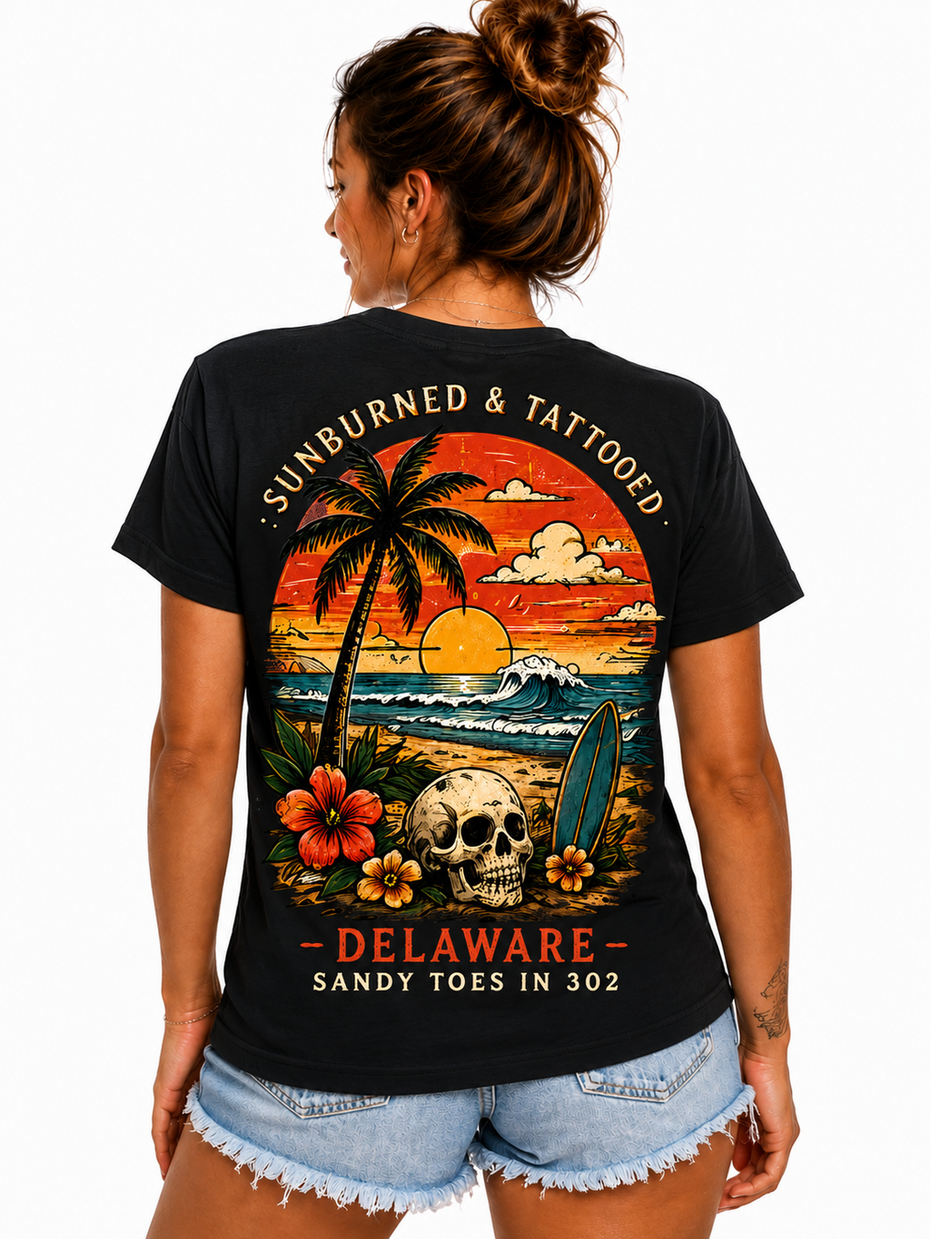 Sunburned & Tattooed | Delaware Sandy Toes Tee