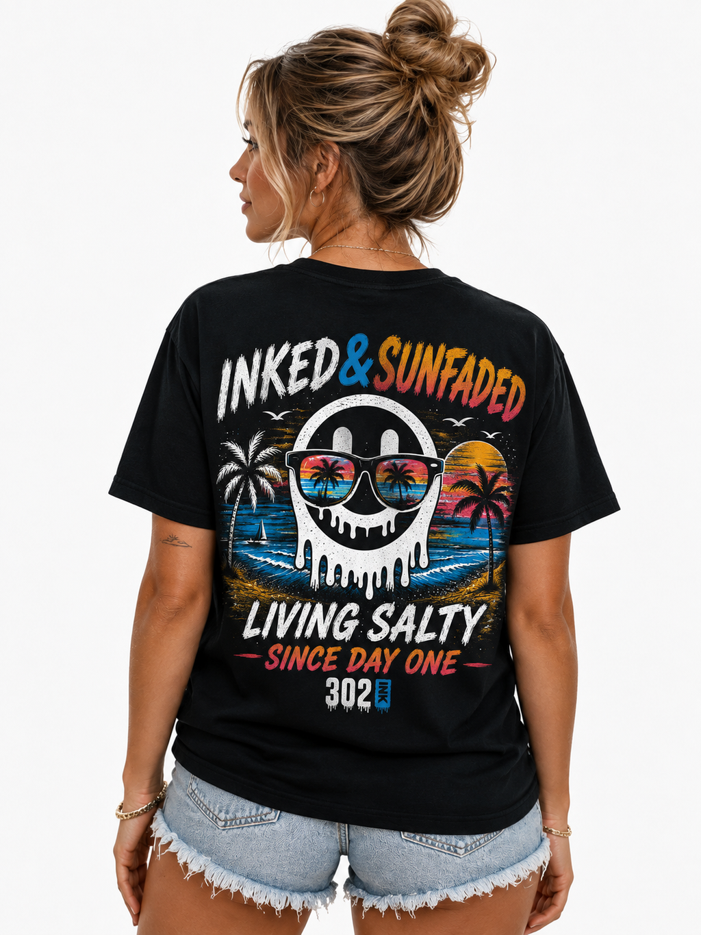 Inked & Sunfaded – Living Salty Tee