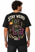 Stay Weird | TV Head Skeleton Graphic T