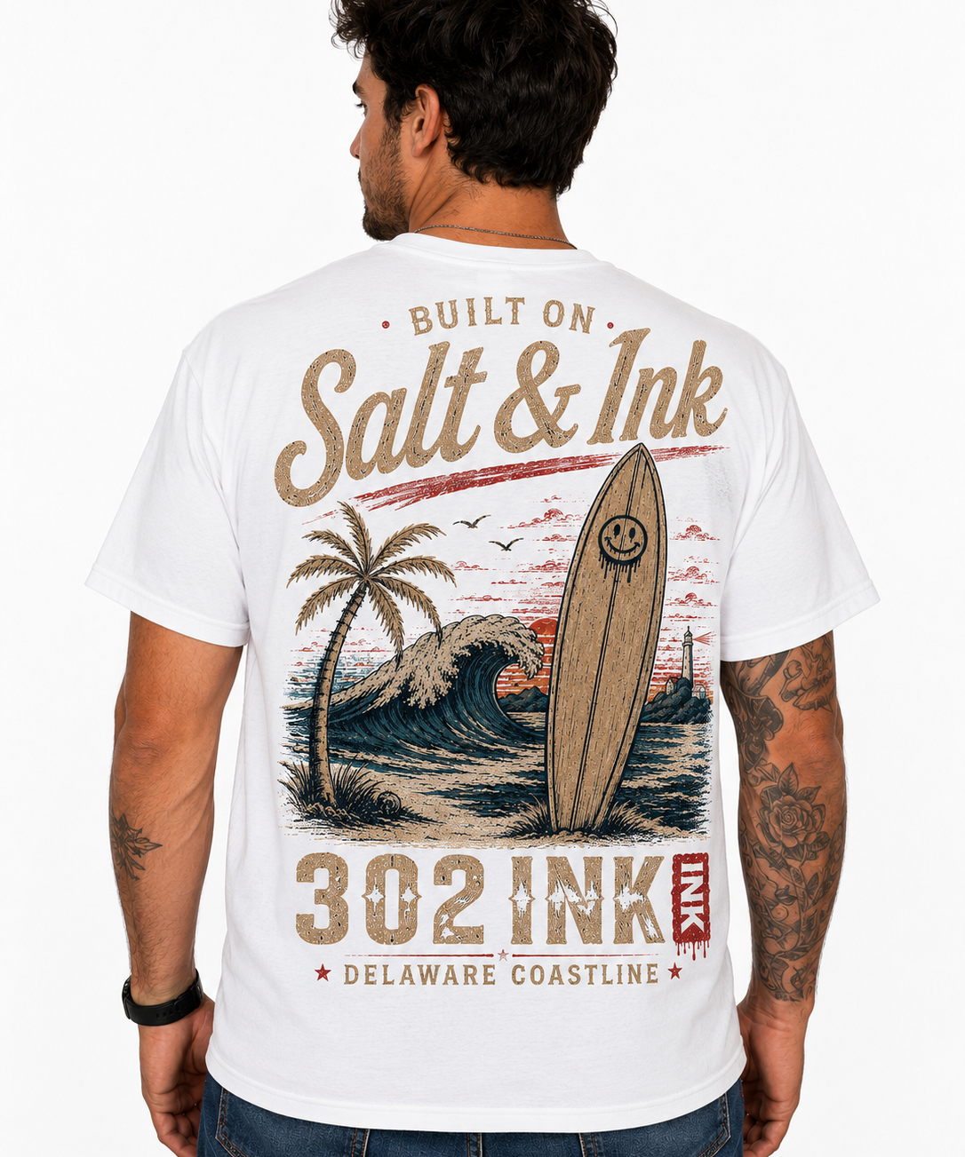 Built on Salt & Ink – Delaware Coastline Tee