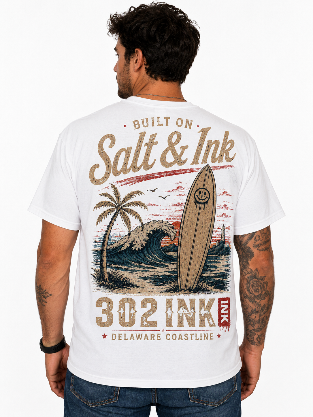 Built on Salt & Ink – Delaware Coastline Tee