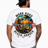 Work Hard. Beach Harder. | 302 Ink Coastal Tee