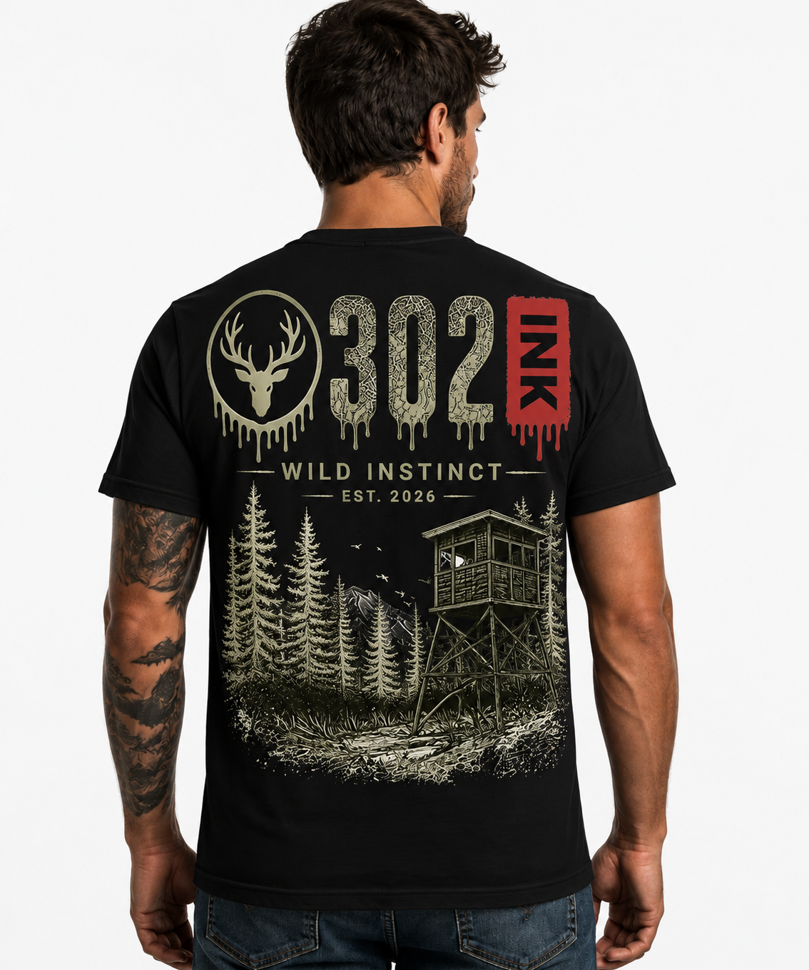 302 Ink Wild Instinct Hunt Club Tee