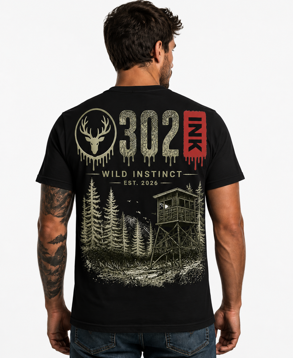 302 Ink Wild Instinct Hunt Club Tee