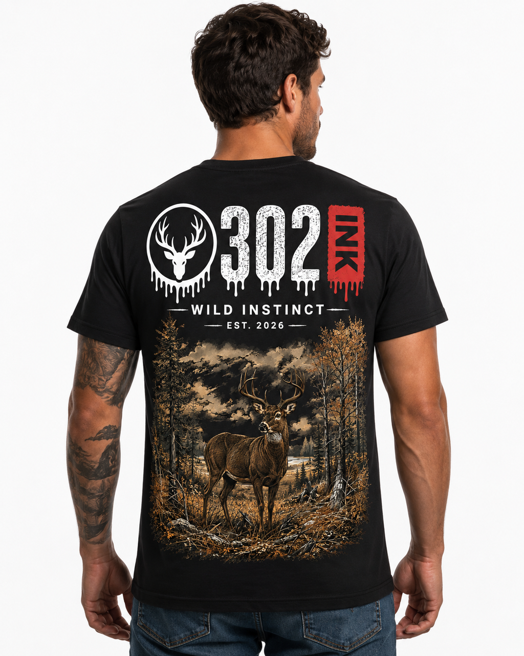 302 Ink Wild Instinct Whitetail Tee