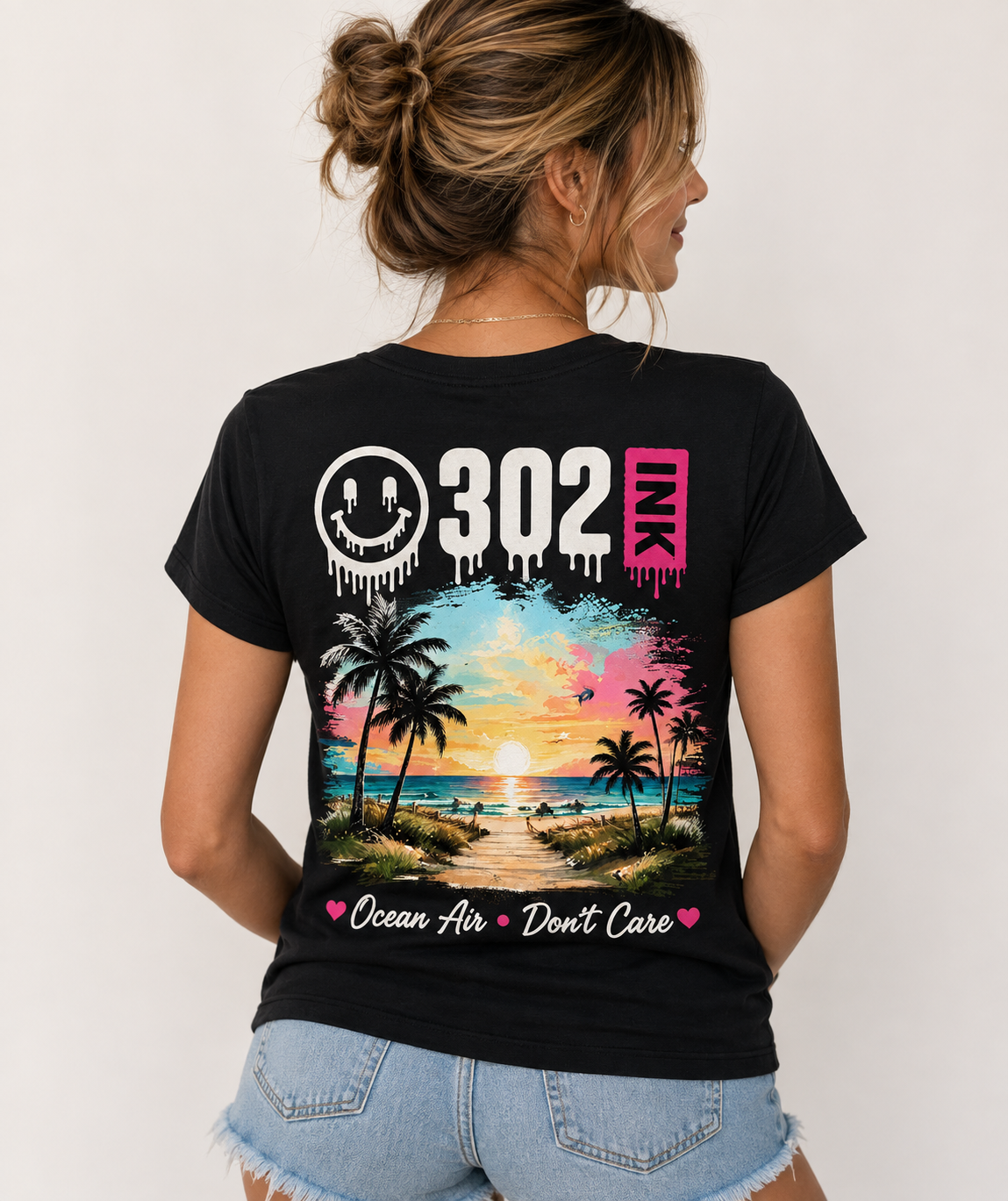 Ocean Air, Don't Care | 302 Ink Beach Tee