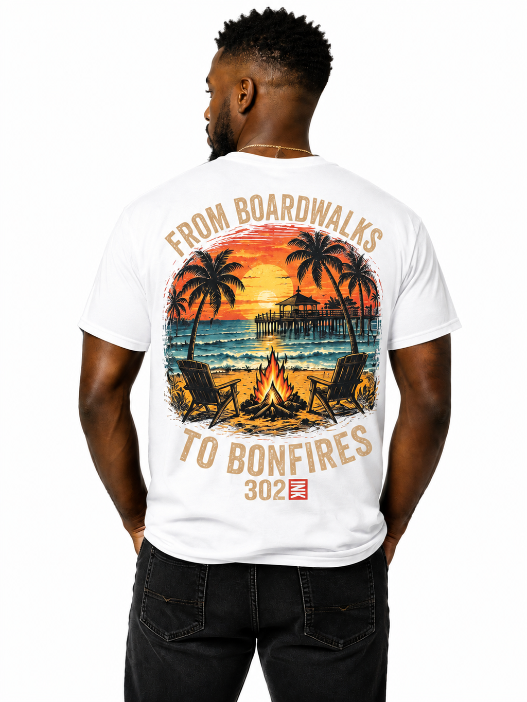 From Boardwalk to Bonfires Tee