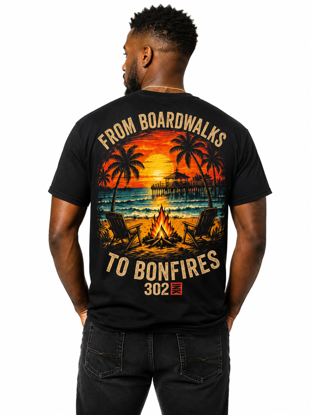 From Boardwalk to Bonfires Tee