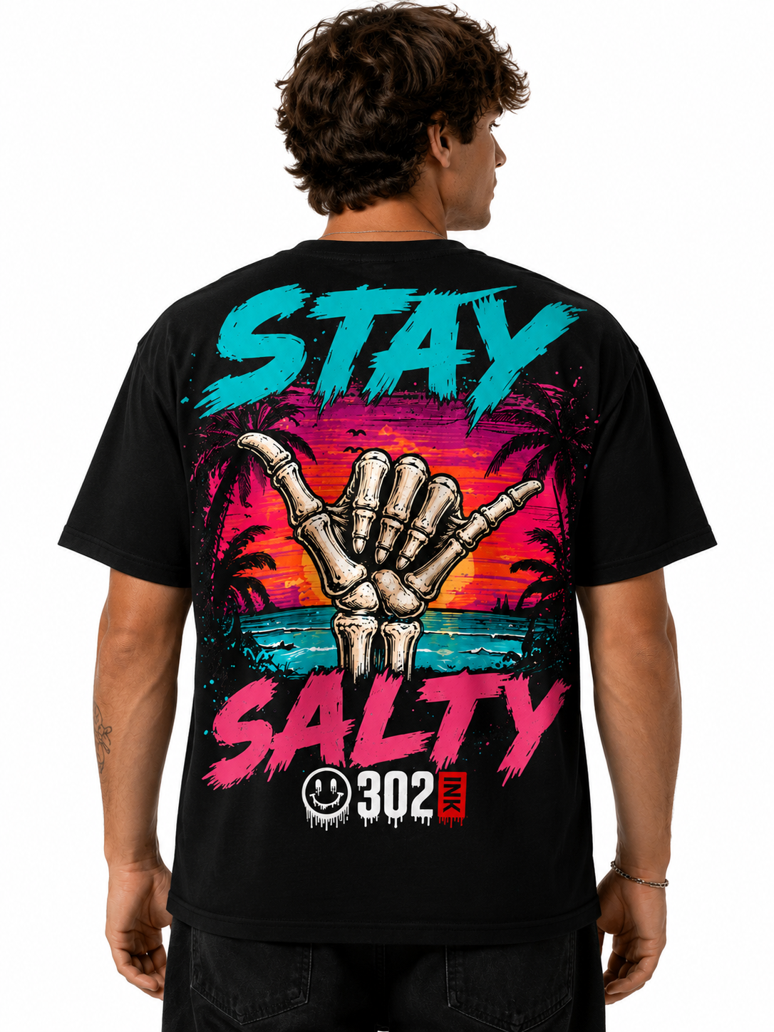 Stay Salty | Shaka Sunset Tee by 302 Ink