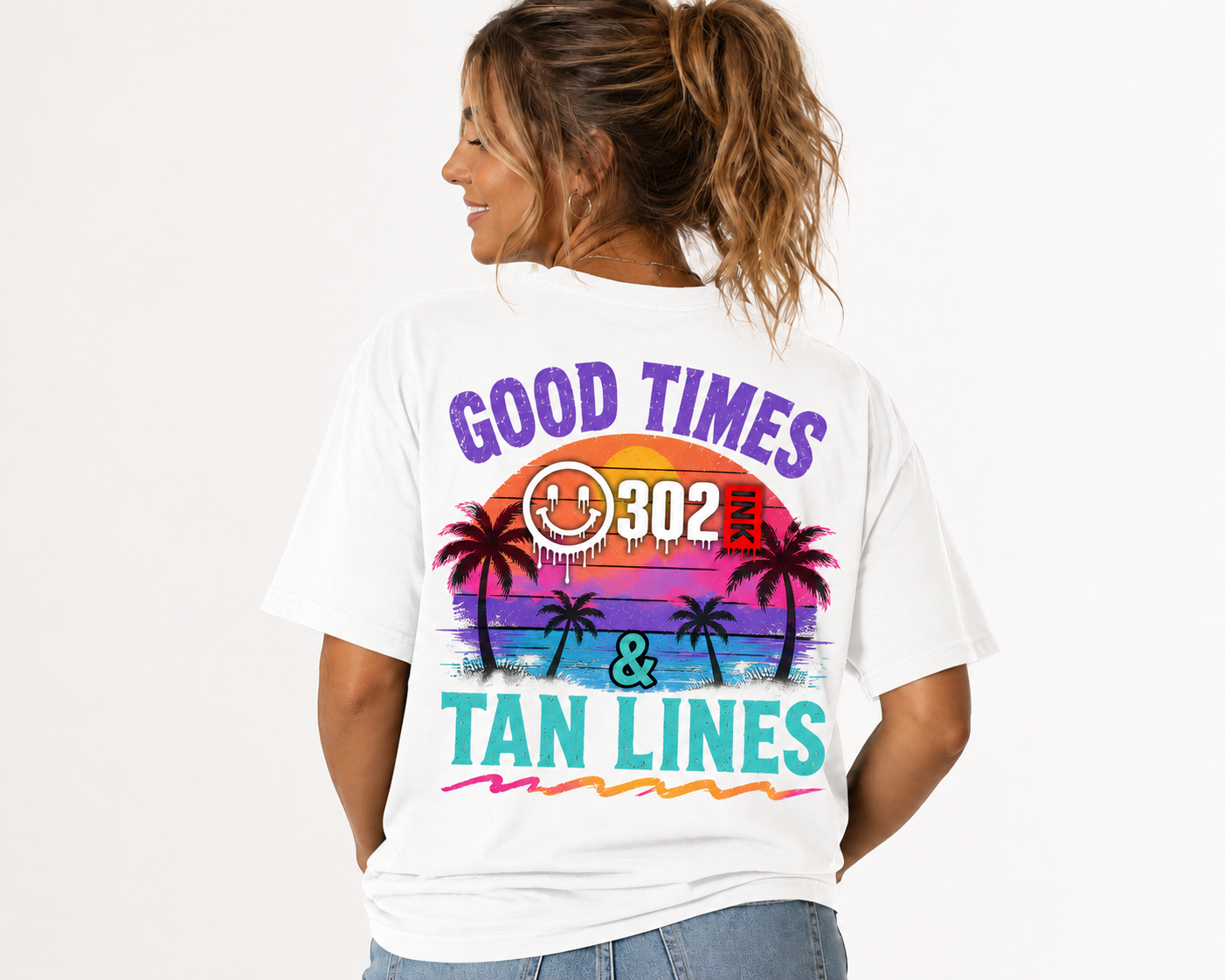 Retro Beach Sunset Tee