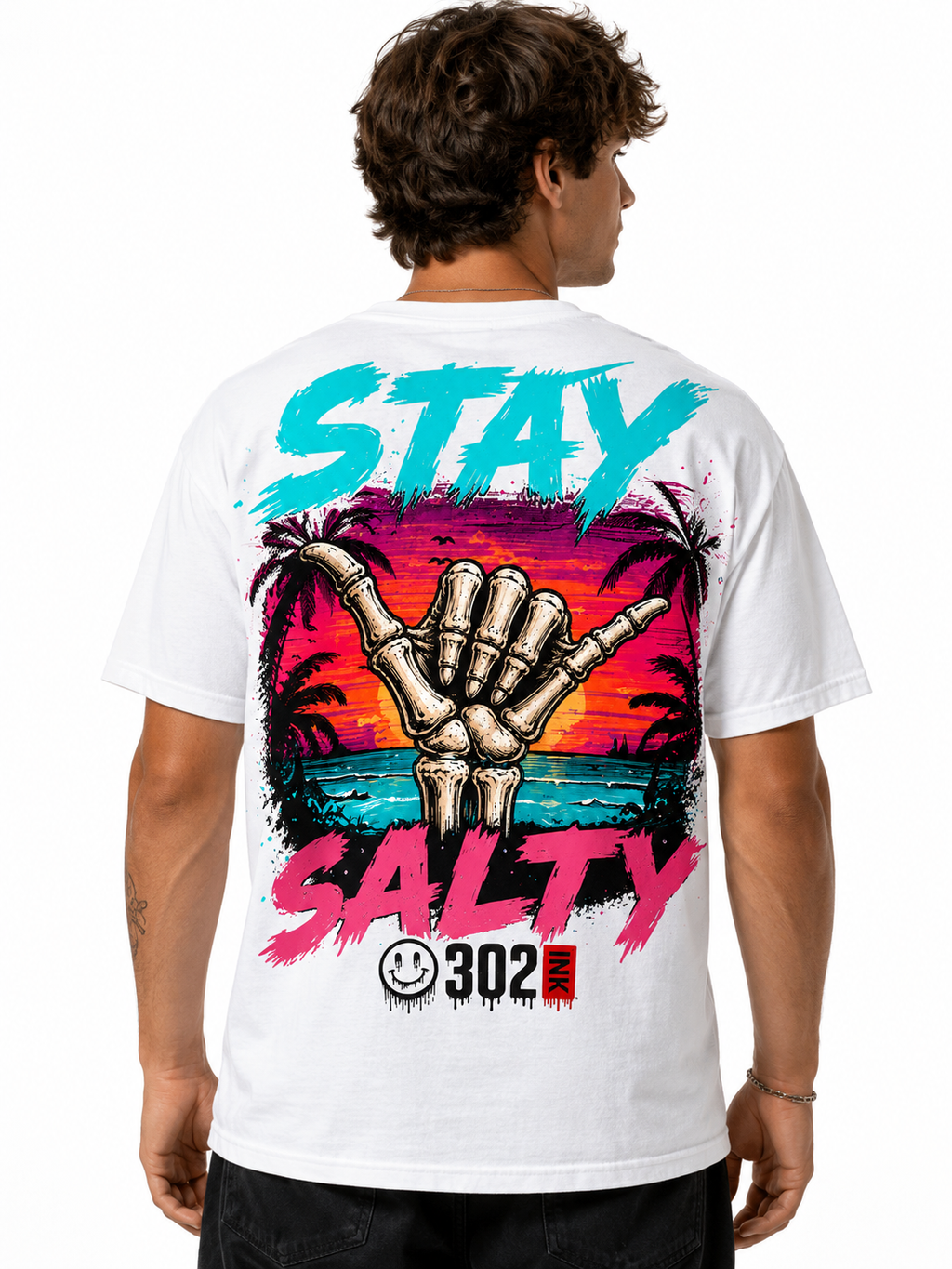 Stay Salty | Shaka Sunset Tee by 302 Ink