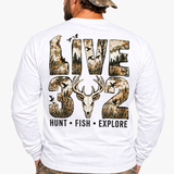 Live 302 – Hunt • Fish • Explore - Short & Long Sleeve