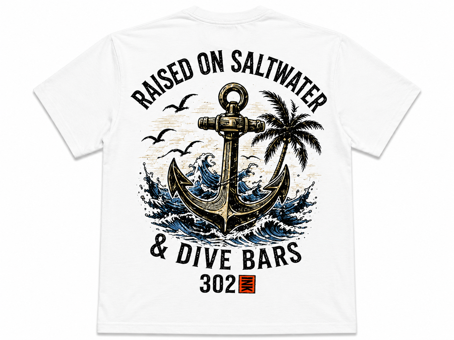 Raised On Saltwater & Dive Bars - Men's