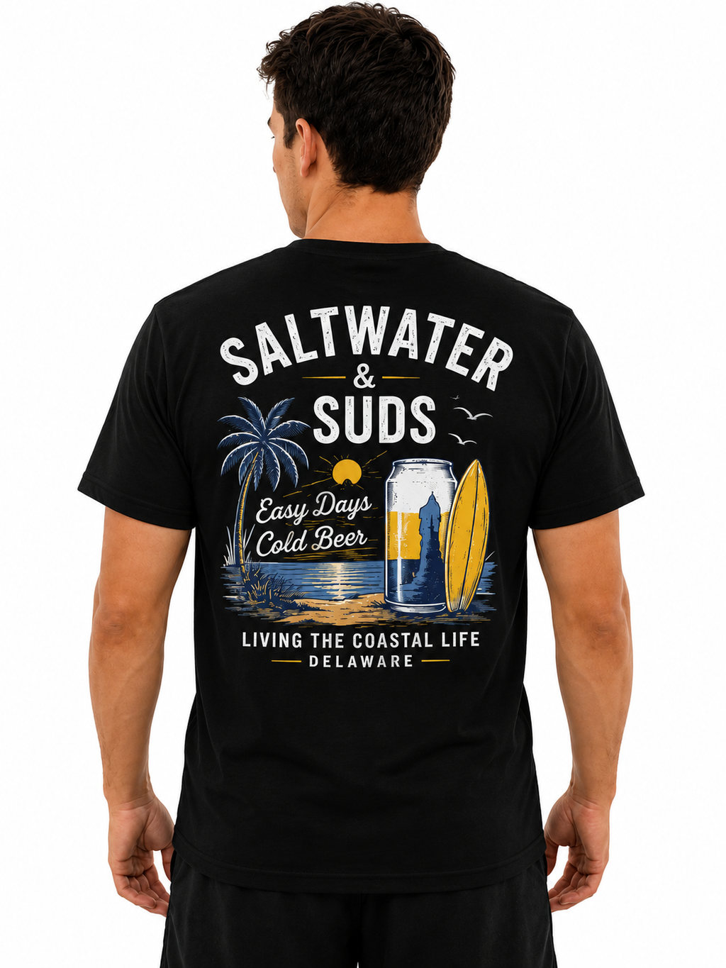 Saltwater & Suds - Living the Coastal Life Tee